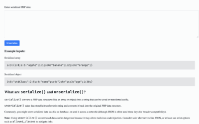 Easily Debug Serialized PHP Data with PHP Unserialize Online